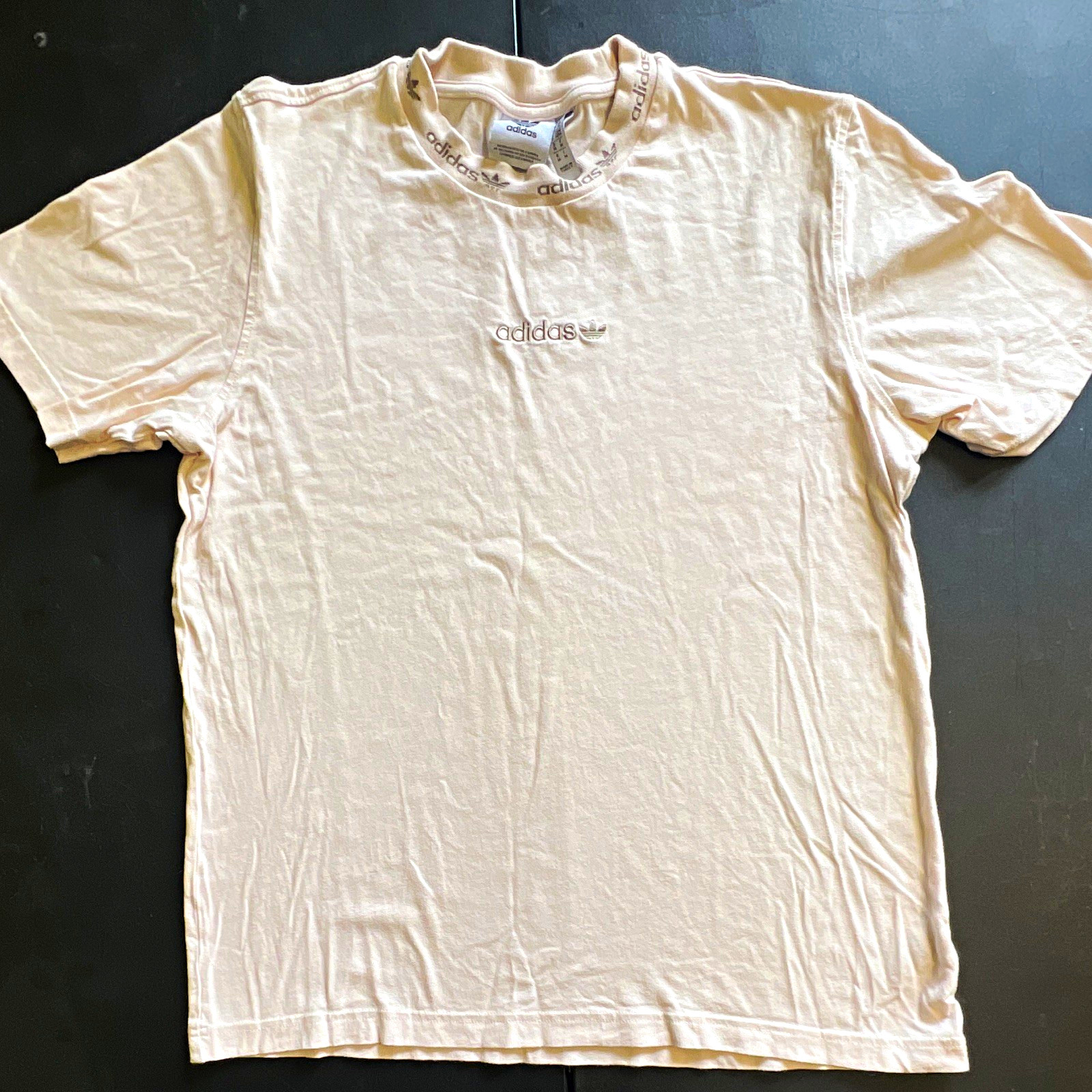 adidas Originals White Trefoil Logo “Mark of a Winner” Cotton Tee M