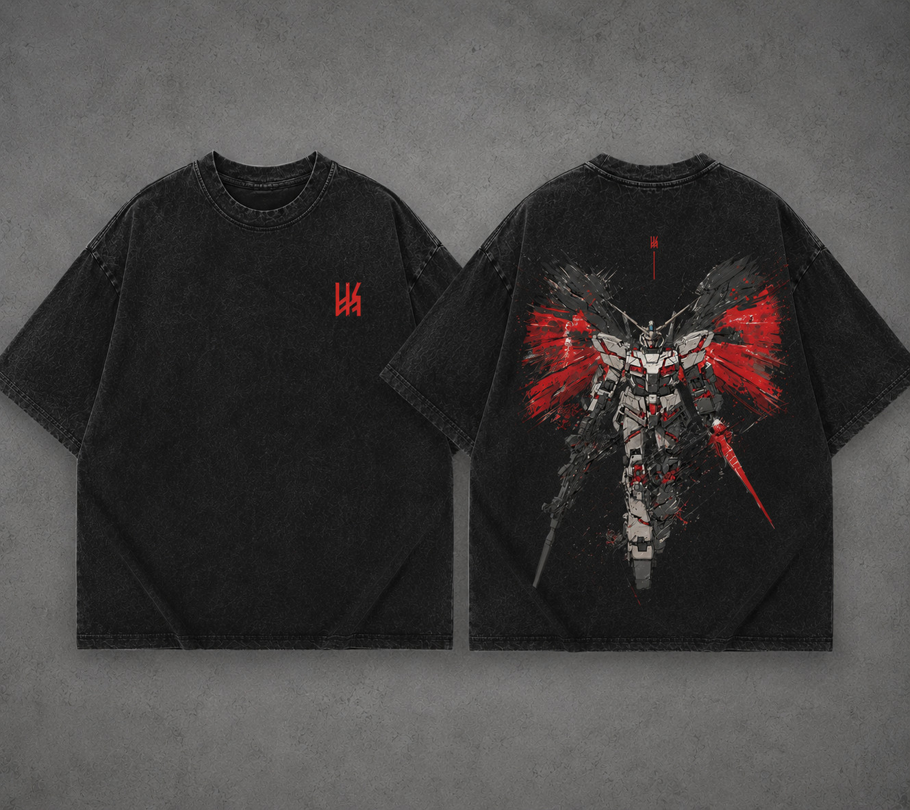 Urban Street Graphic Tee Gundam Oversized shirt Casual outfit Fashion street