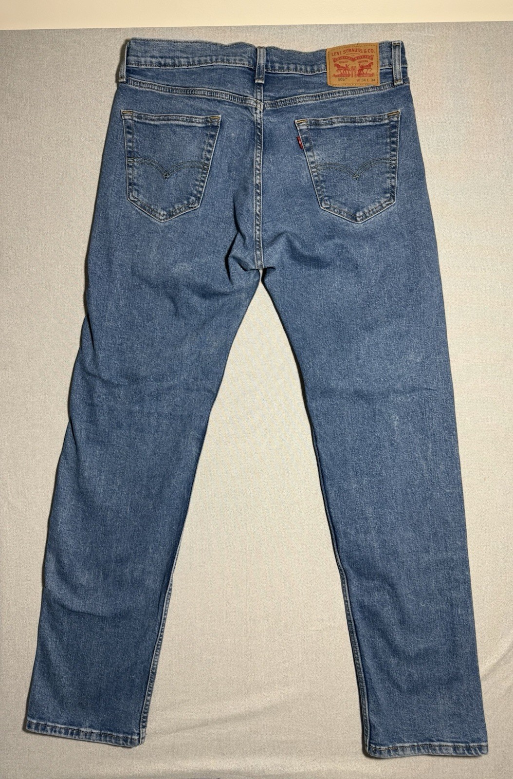 Levi Strauss & Co Blue 514 Straight Denim Jeans Medium Wash Men’s 34WX34L