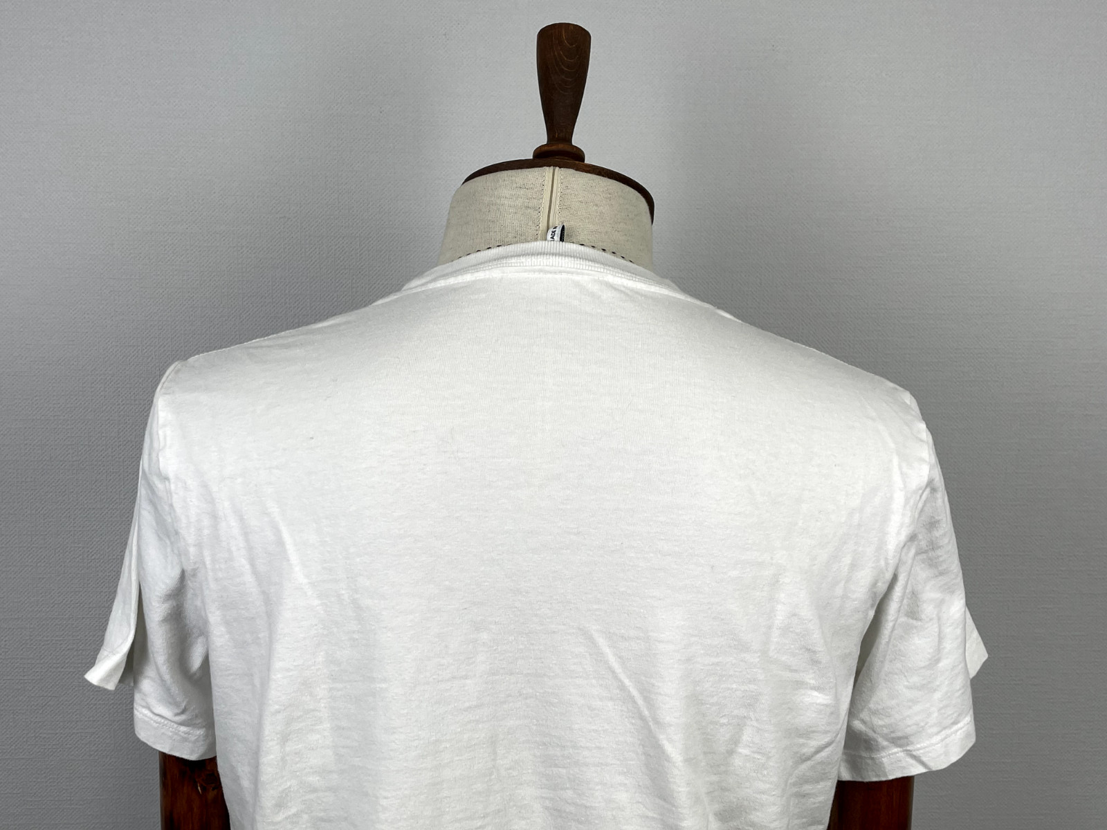 Vintage 90s GANNI Portugal White Big Central Logo Men Short Sleeve T-Shirt Sz S