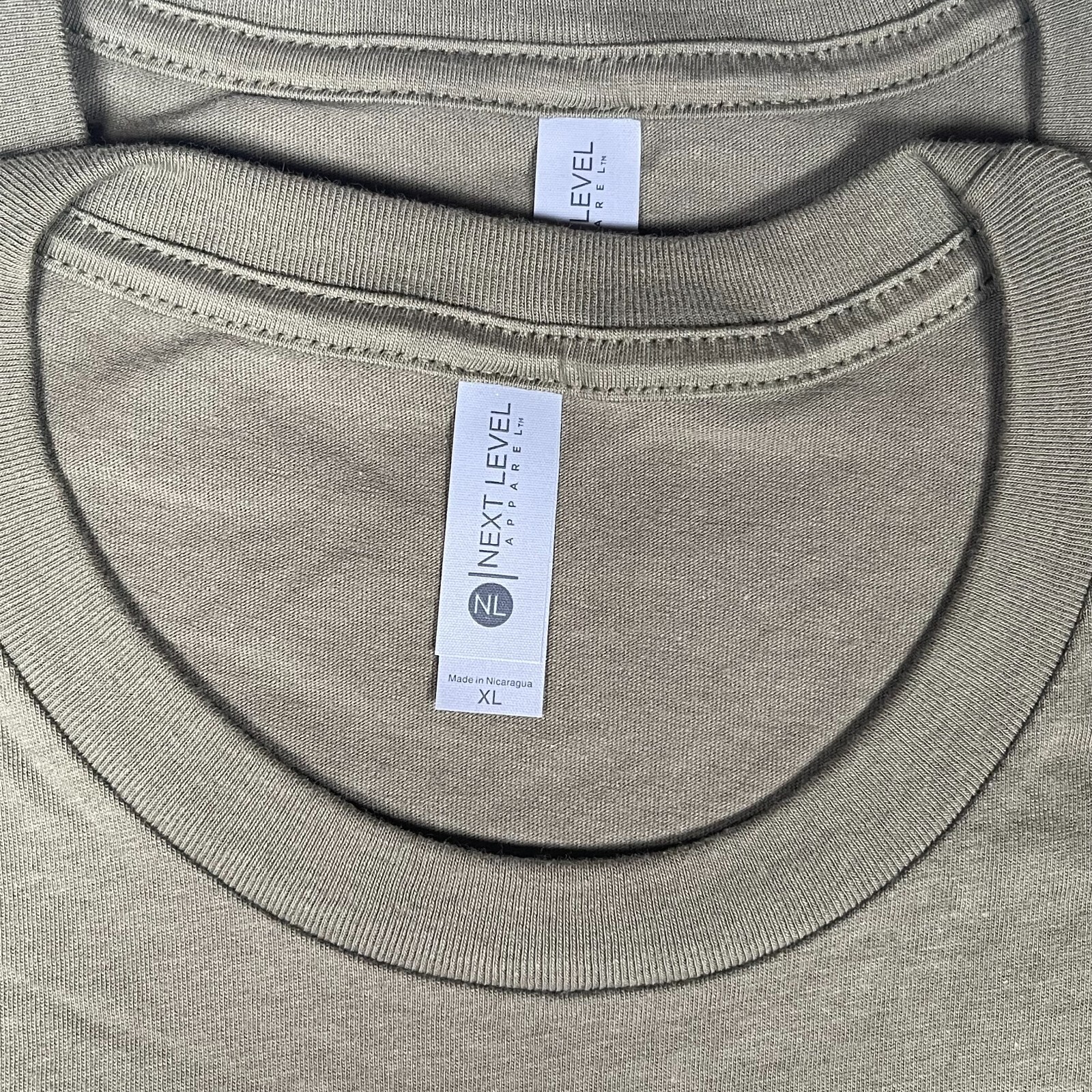 Lot of 3 Next Level Unisex Premium Army TShirts Plain Super Soft US Size XL