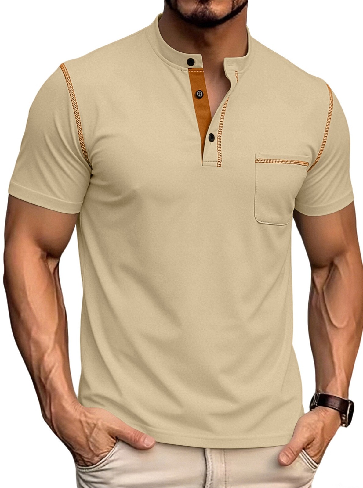 Small Twill Color-Block Quick-Dry Sports Polo