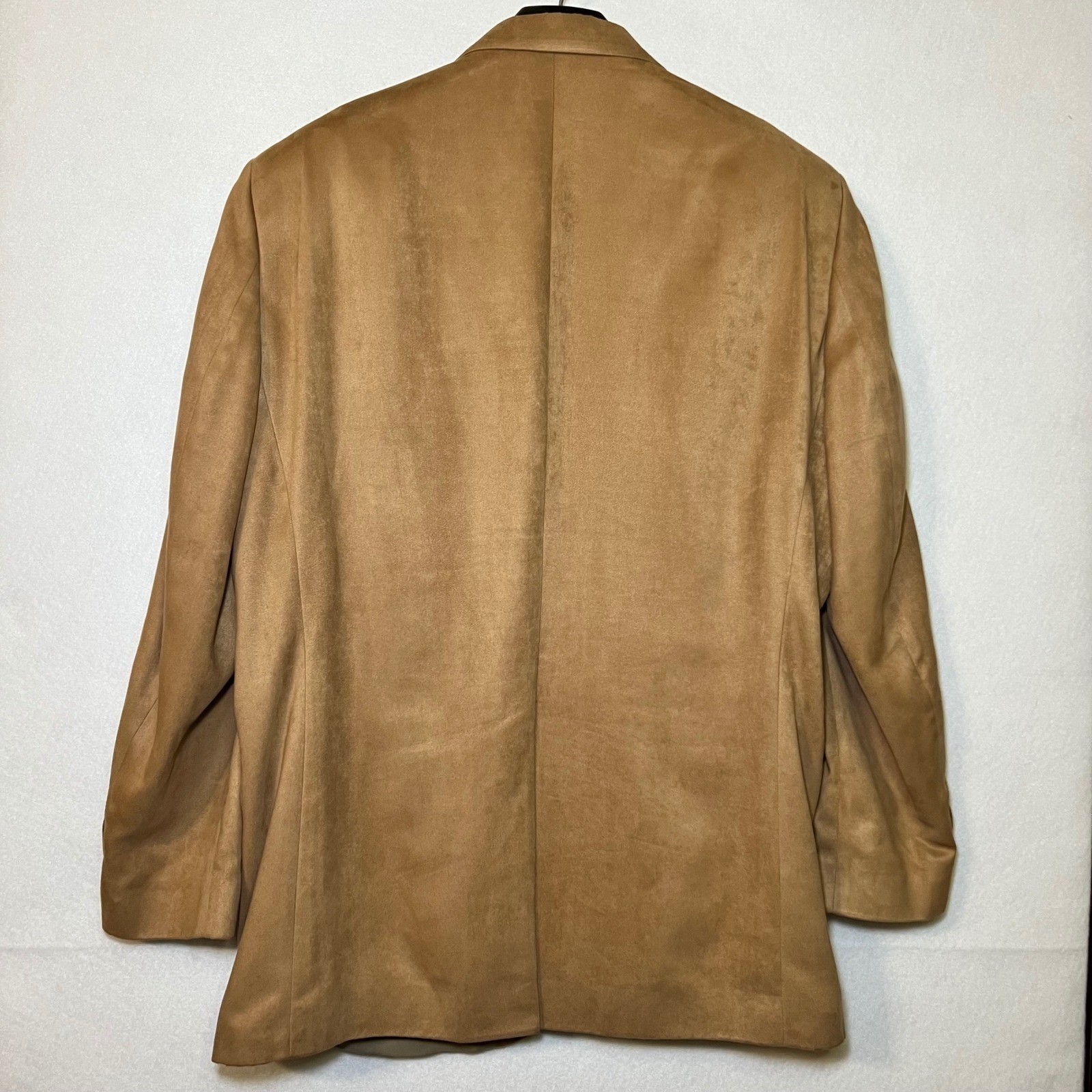 Chaps Ralph Lauren Men Faux Suede Dark Academia Layering Sports Jacket Camel 42R