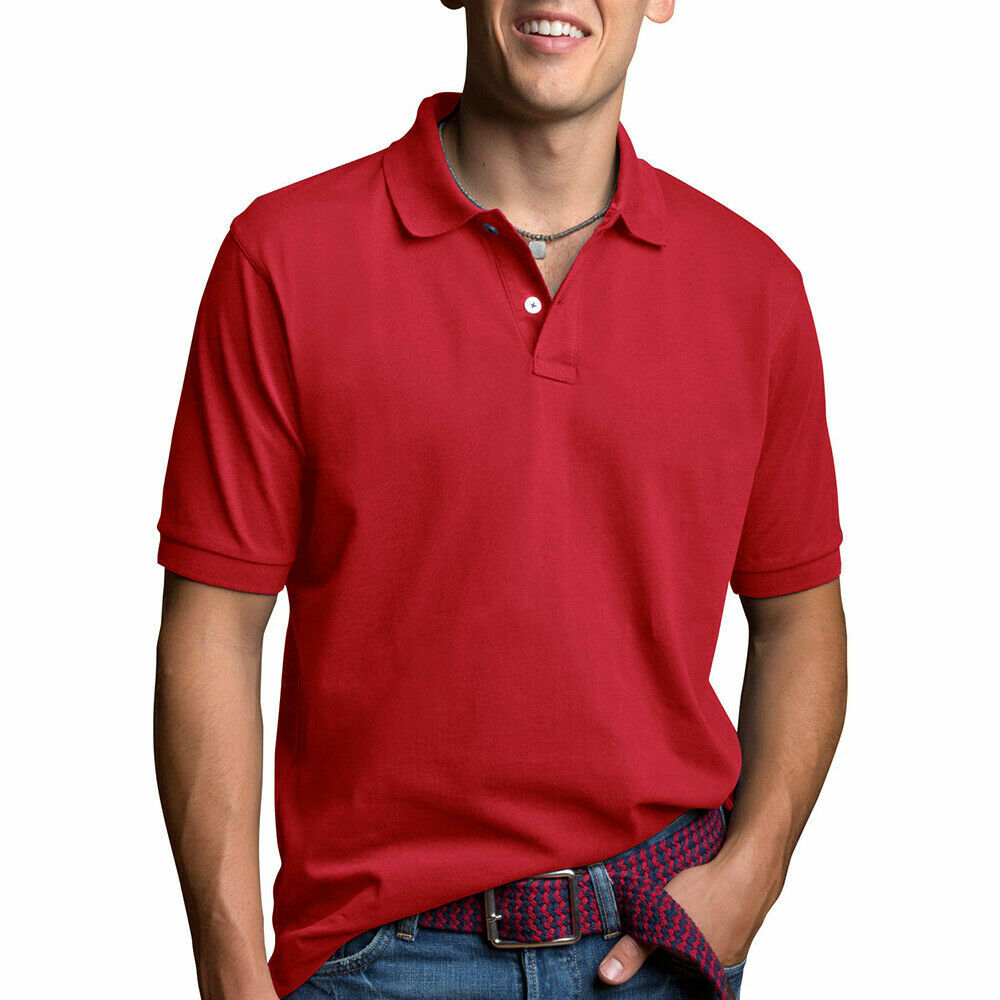 Men’s Polo Shirt Golf Sports Plain Casual New Cotton Jersey T Shirt Short Sleeve