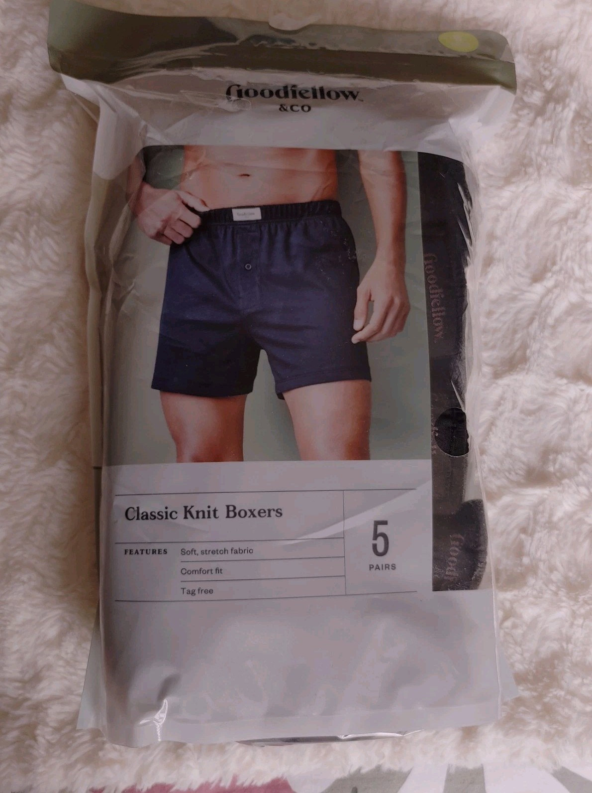 Goodfellow Co. Men’s Knit Boxers Size S 5 Pack Tag Free Comfort Fit