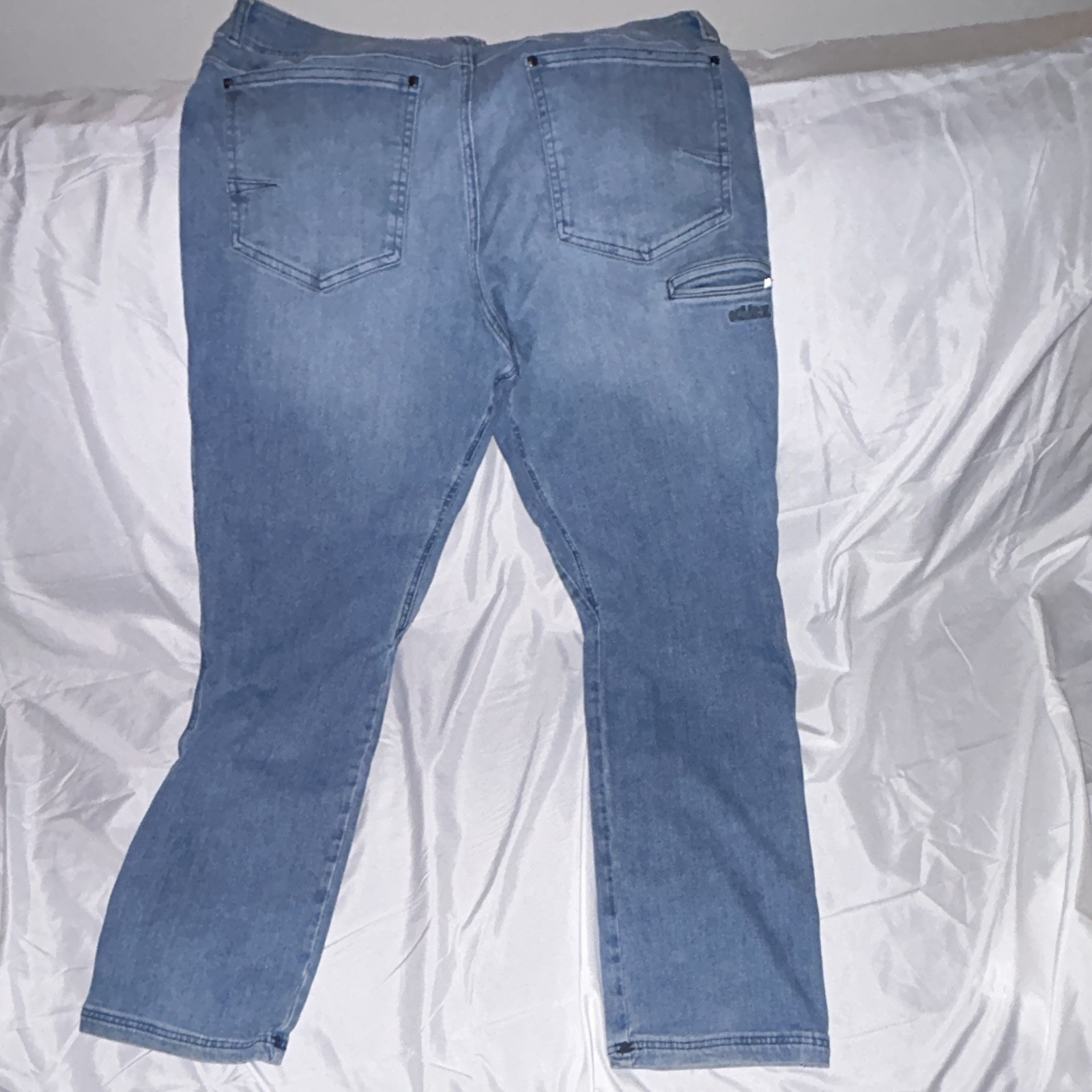 KÜHL Revolvr Men’s Straight Leg Jeans Light Wash Blue Denim Outdoor 38×32