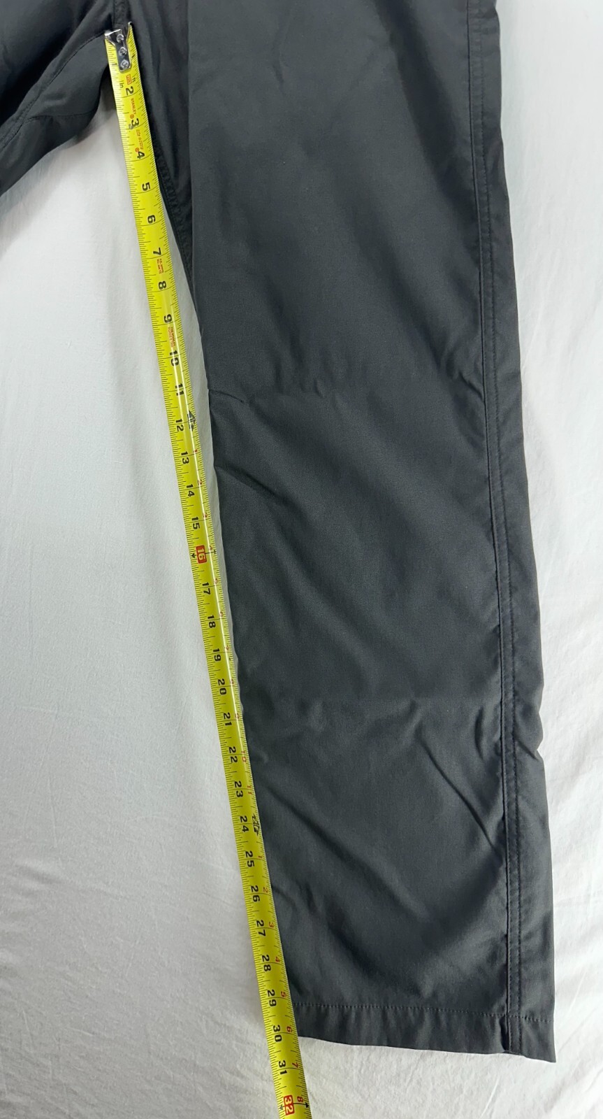 Prana Alameda Pants Gray Zip Fly Slim Fit Straight Hiking Trousers Mens 35×32