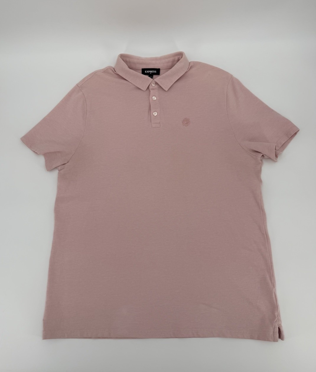 Express Modal Blend Pink Collared Cotton Short Sleeve Polo Shirt XL