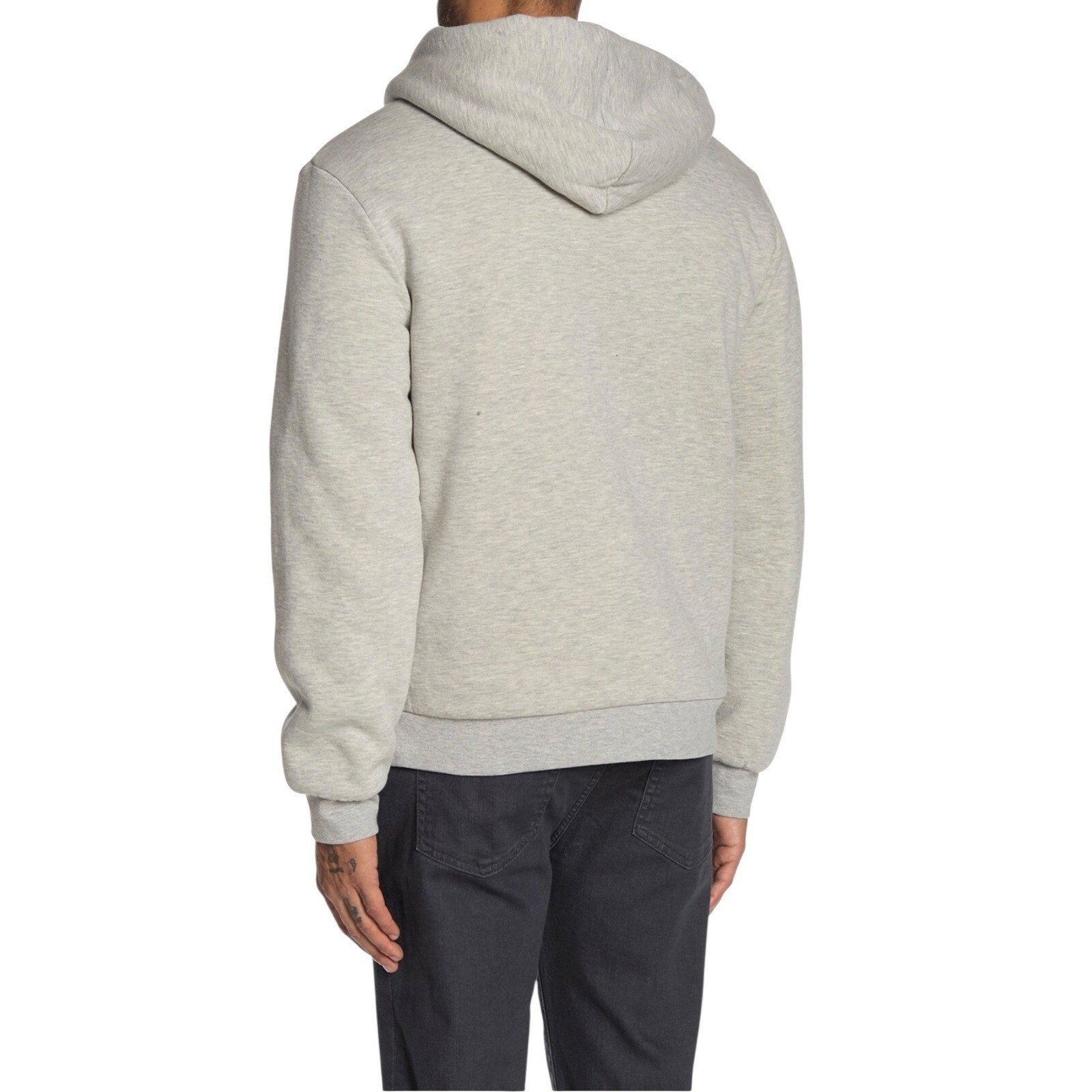SLATE & STONE Mens Size XL Gray Sherpa Lined Zip Up Hoodie Fleece Lined NWT