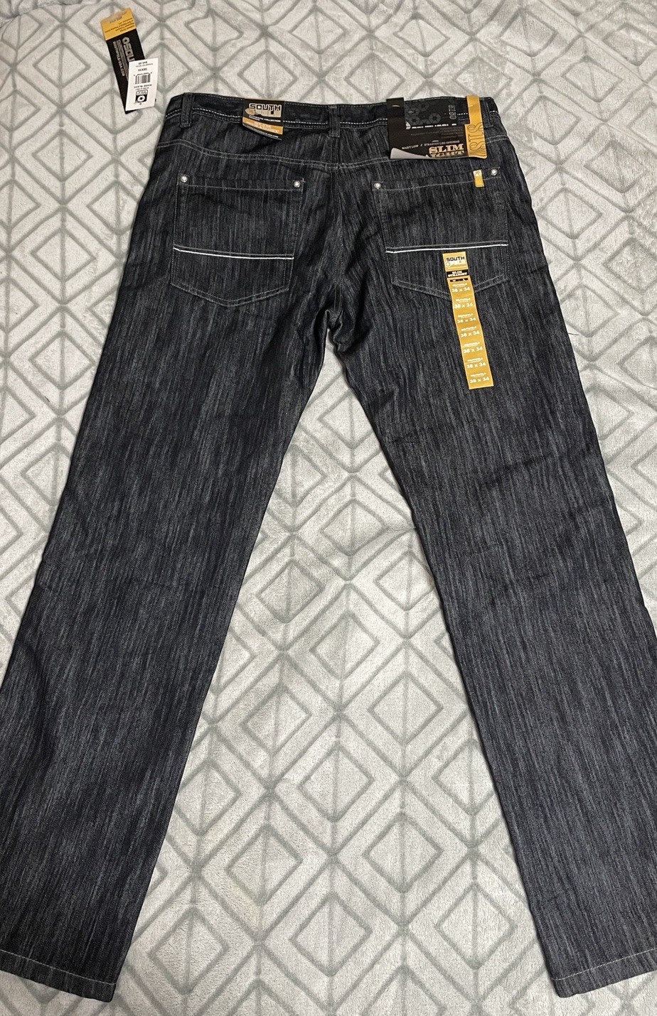 Southpole Jeans – Black Size 38×34 Brand New Rinse Slim Straight Denim Y2K