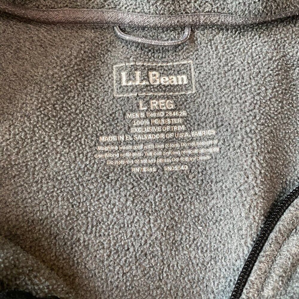 L.L. Bean Polartec Sweater Fleece 3-Pocket Vest Grey Men’s Large