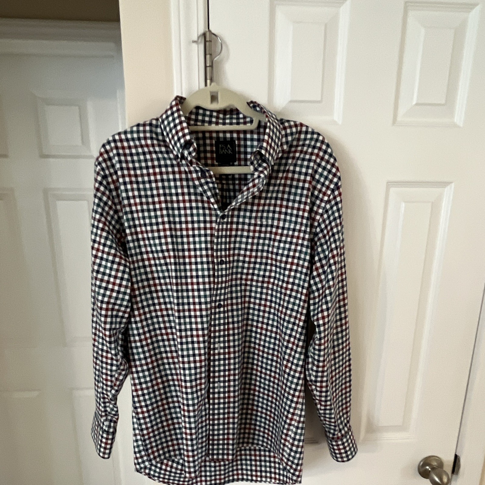 Jos. A. Bank Traveler Men’s M Traditional Fit Cotton Multicolor Check Shirt