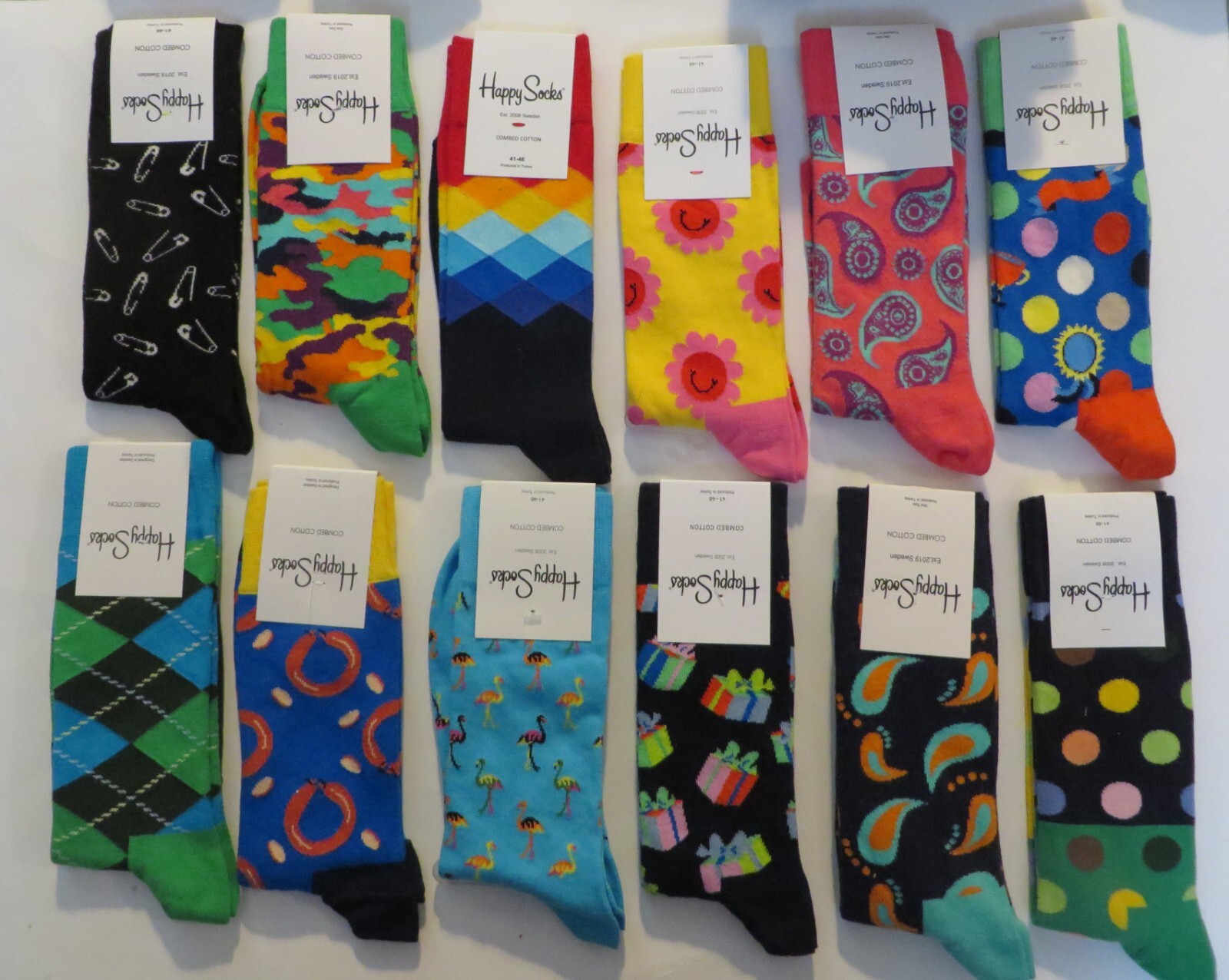 Happy Socks Men’s Classic Crew Sock, Shoe Size 10 – 13 Soft Cotton 1 Pack