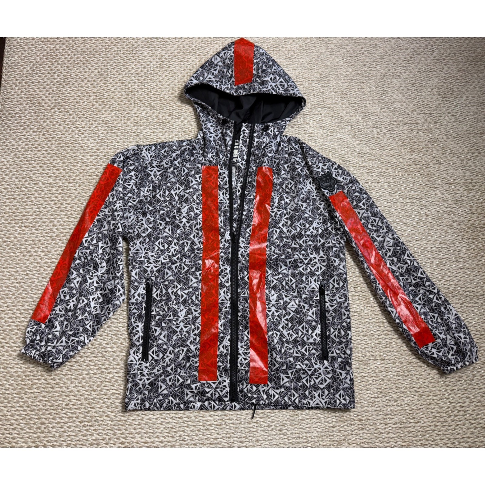 Onitsuka Tiger x Andrea Pompilio Geometric Print Hooded Windbreaker Jacket