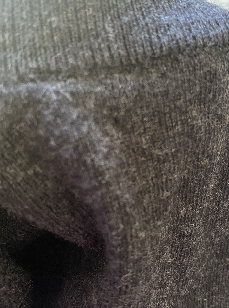 Extra Fine Merino Wool Mens Medium Quarter-Zip Pullover Sweater Charcoal Gray