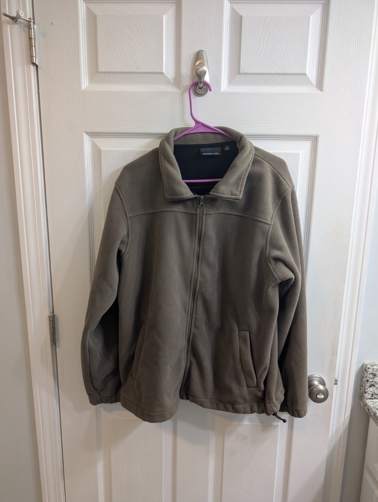 Glacier’s Edge Full Zip Fleece Jacket Men’s Beige – Size M