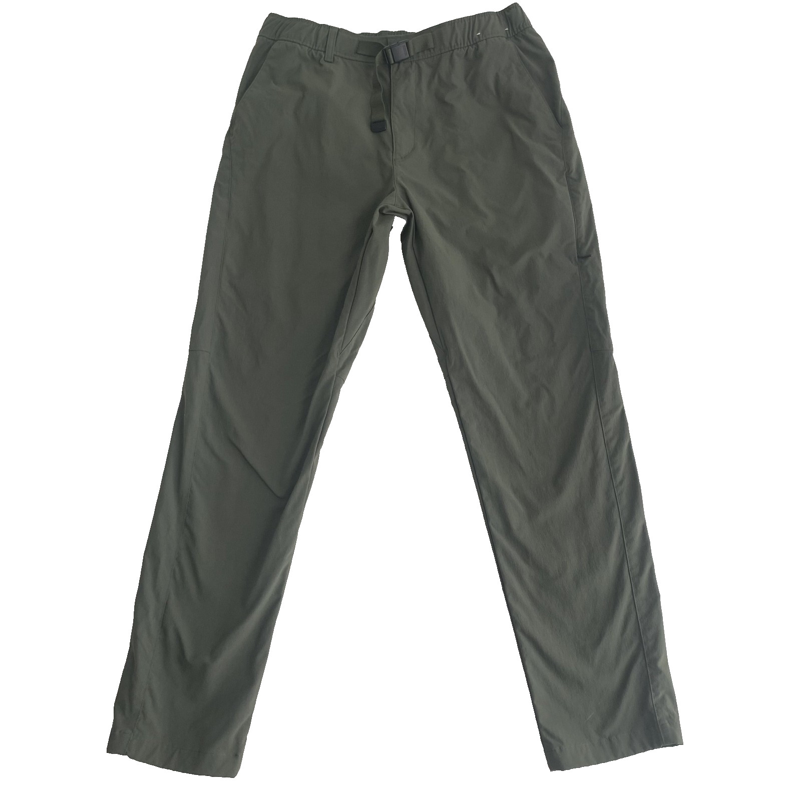 Uniqlo Hiking Pants Men’s Sz M Waist 30-33 in. Olive Green Nylon Belted