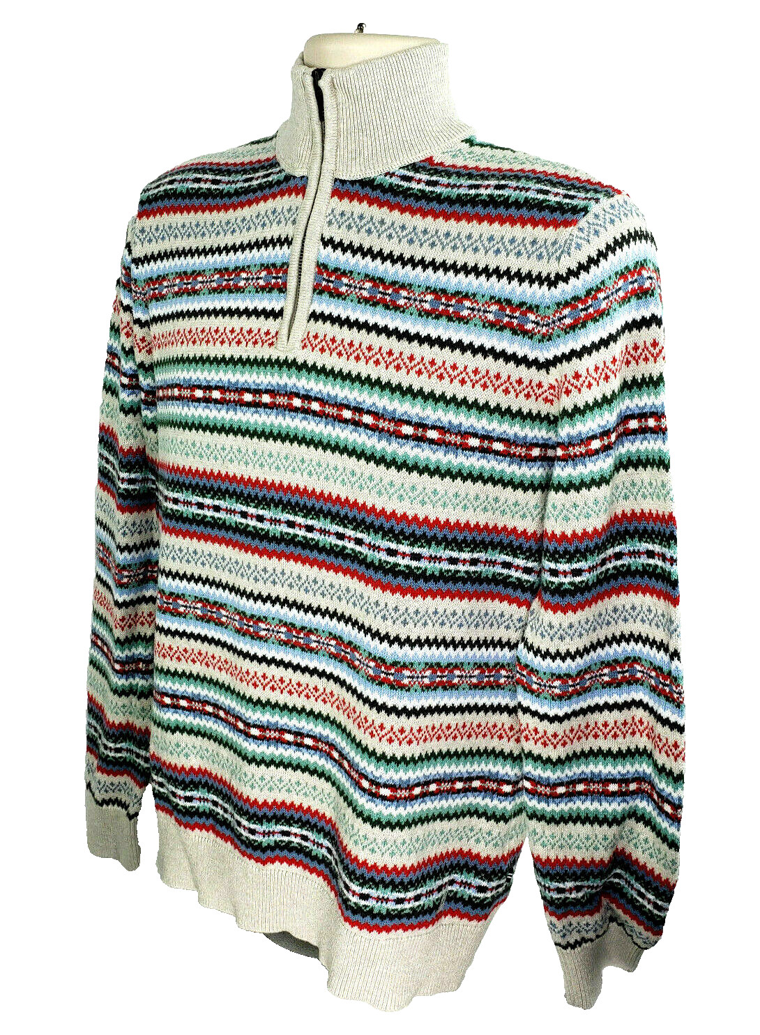 Vintage Nautica 1/4 Zip Alpine Design Sweater, Men’s M, EUC