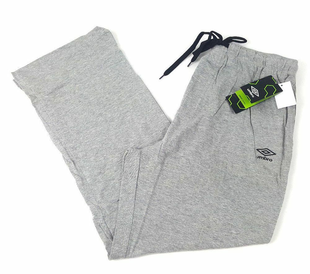NWT Umbro Men’s Knitted Jersey Pants (Sweat Pants) – Navy, Grey, OR Black