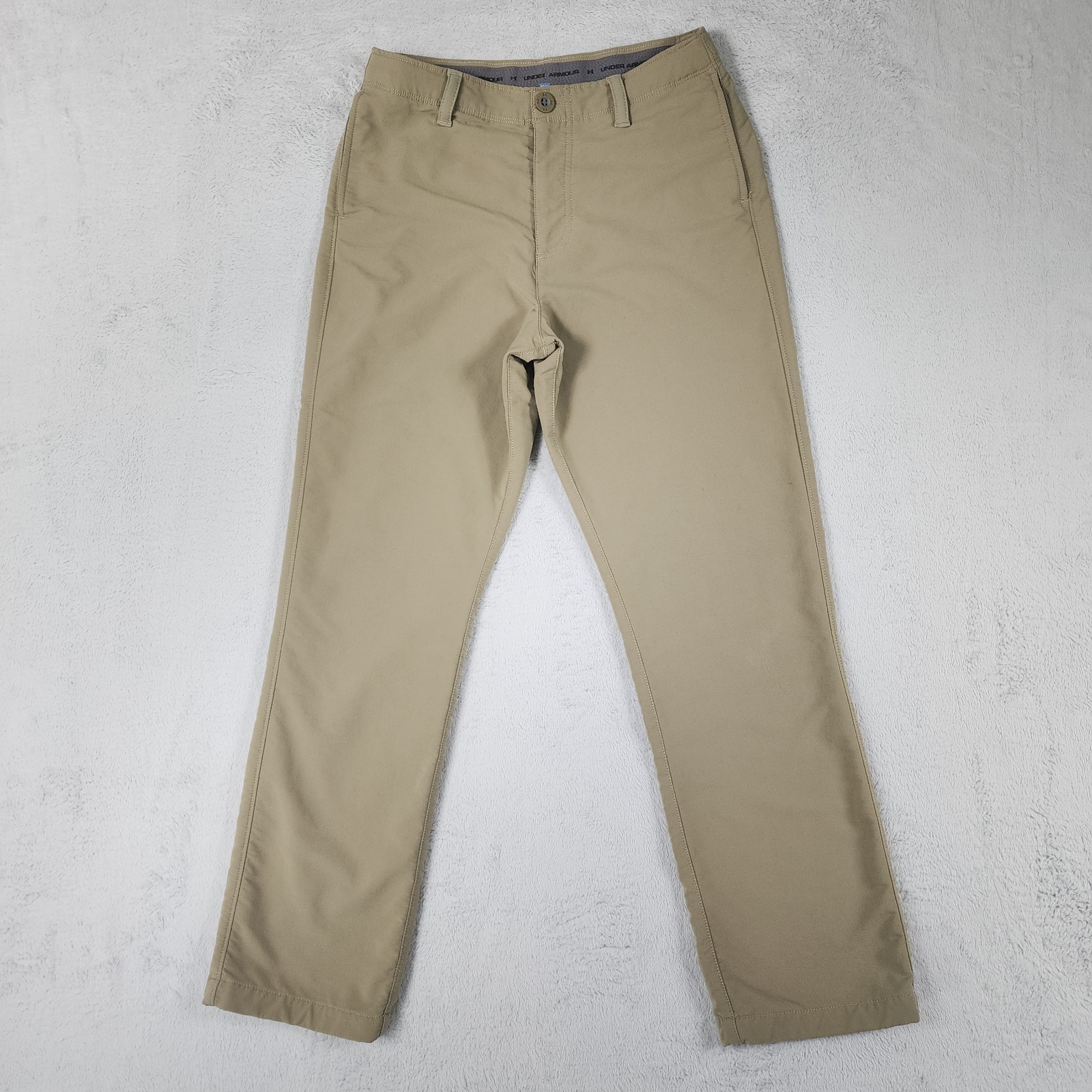 Under Armour Loose Fit Pants Mens L/YLG Tan Cargo Performance Straight