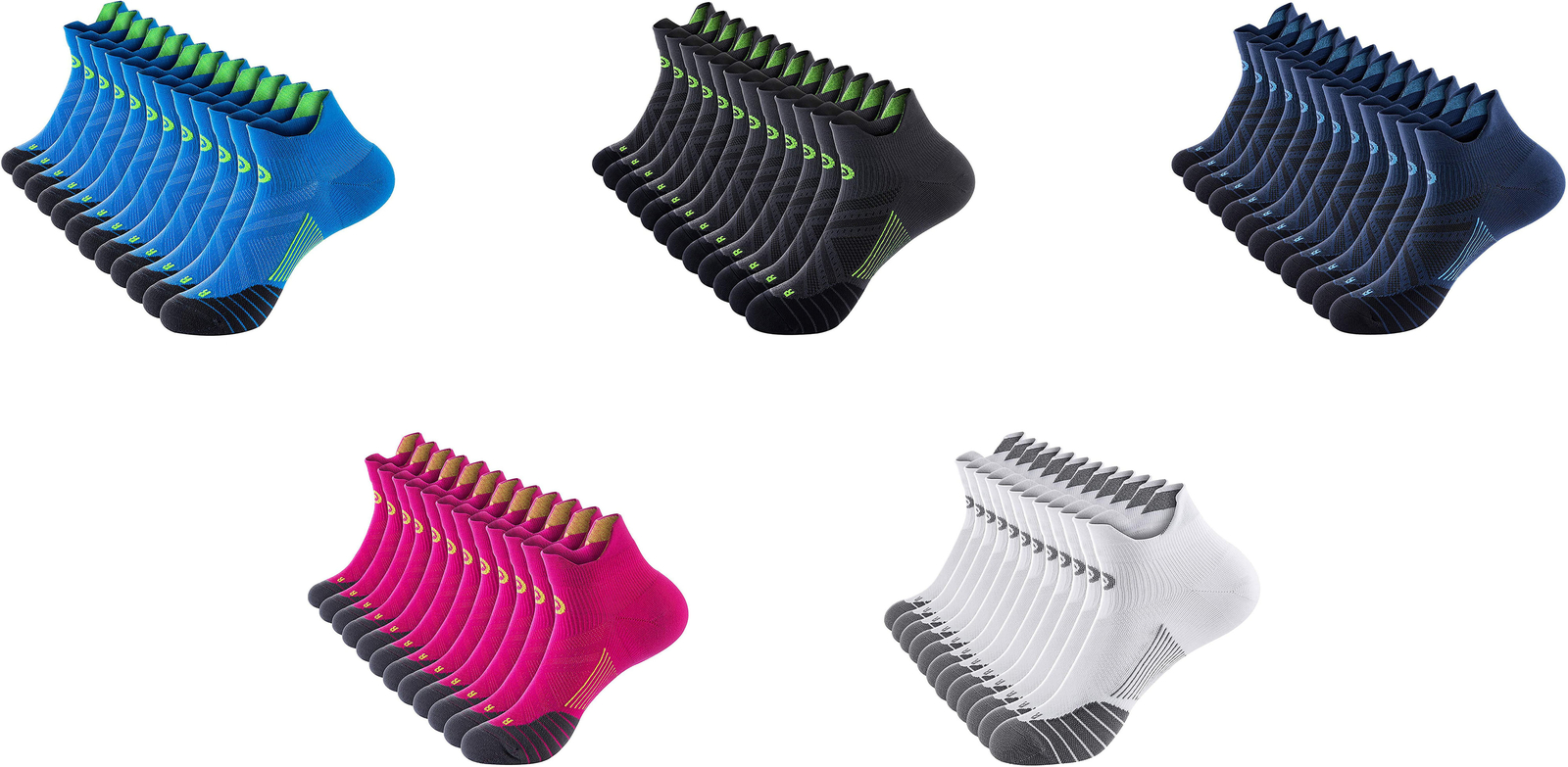 PAPLUS Low-Cut Compression Sport Socks with Ankle Support
