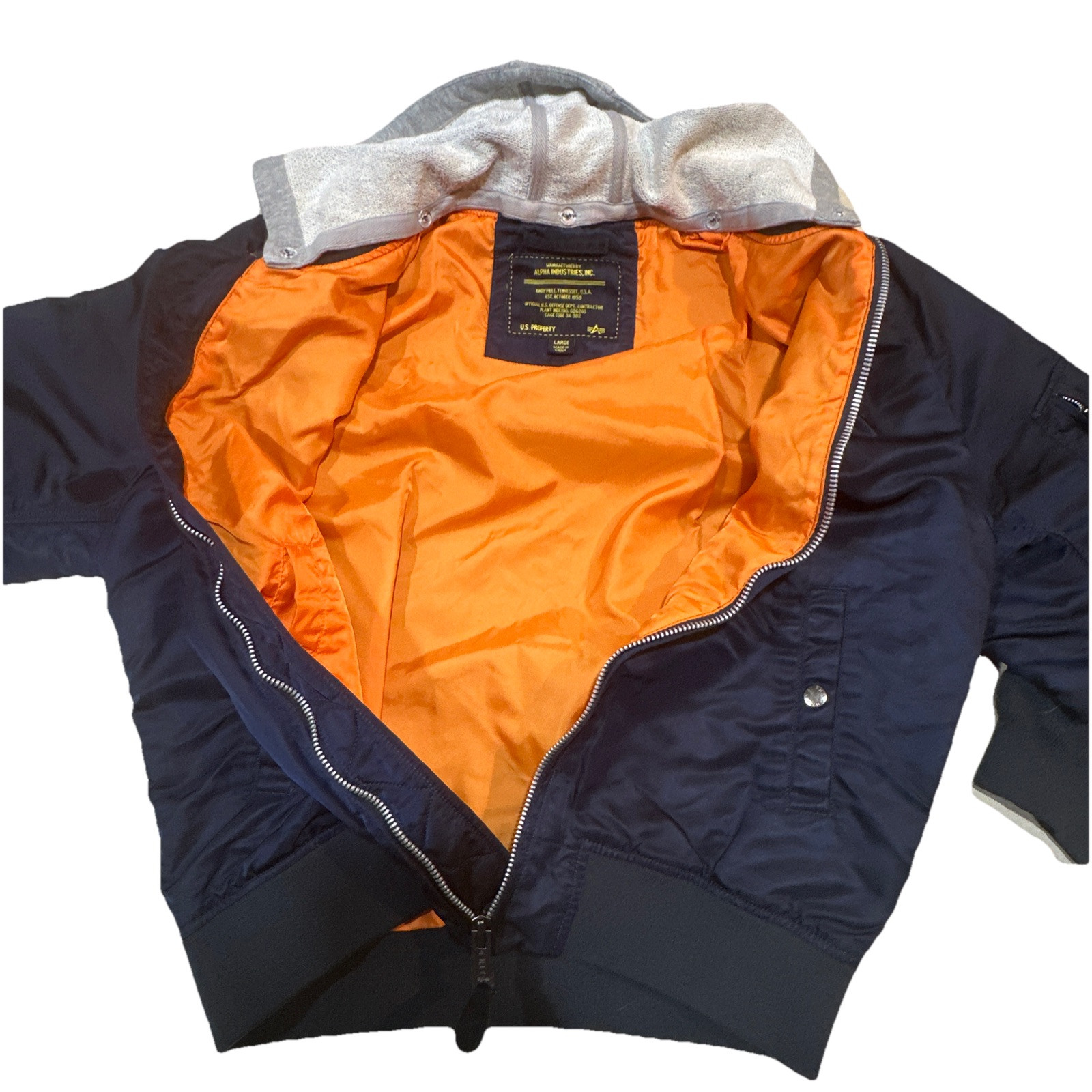 Alpha Industries Inc. Official U.S. Defense Department Contractor Bomber Jacket