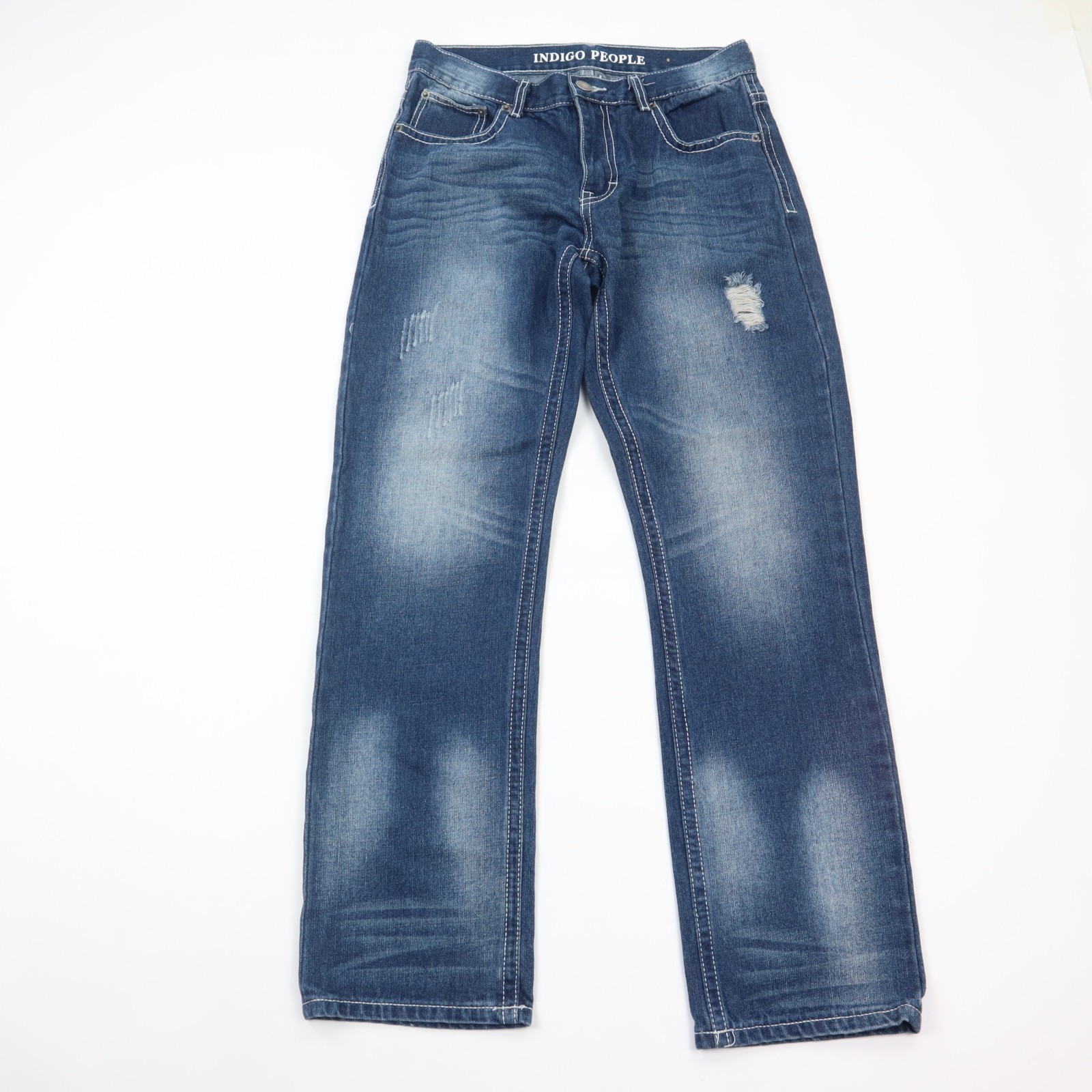 Indigo People Jeans Mens 32×32 Regular Straight Medium Wash Blue Low Rise Y2K