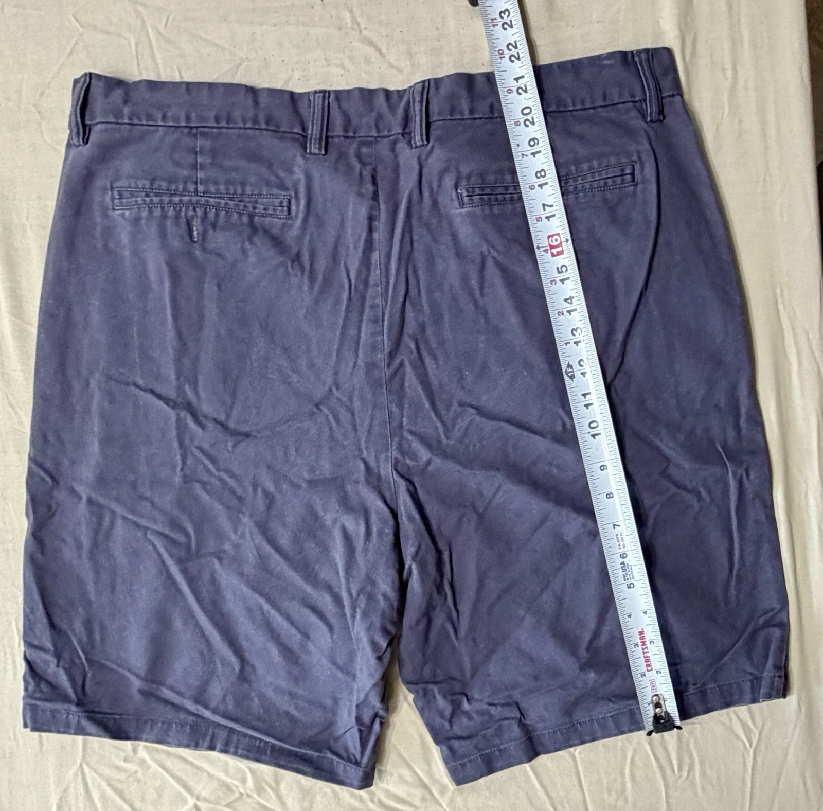 Old Navy Ultimate Slim Fit Men’s Navy Chino Shorts Built-In Flex 11″