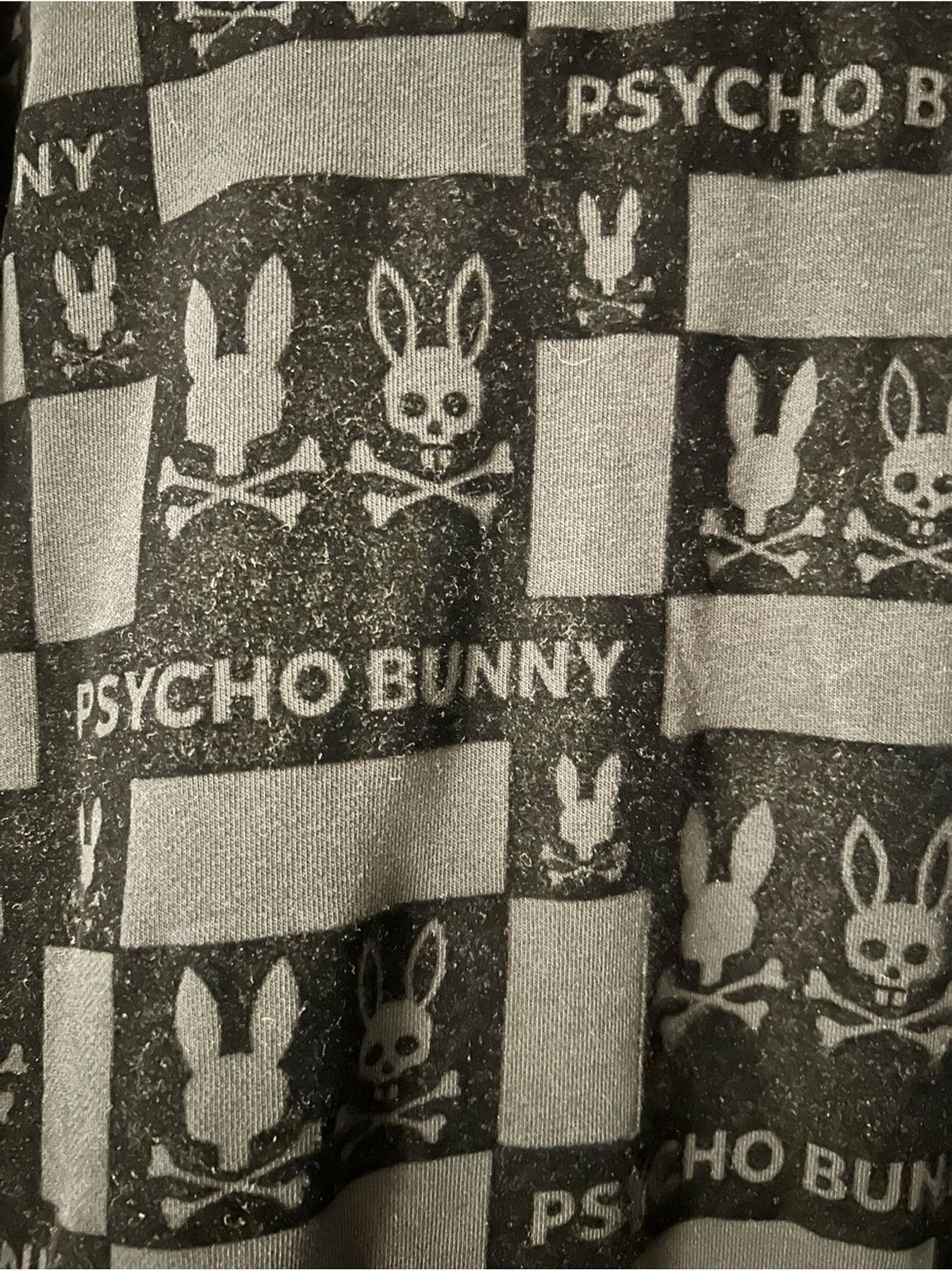 Psycho Bunny Black/Charcoal Checker Logo Romeo sweatshirt