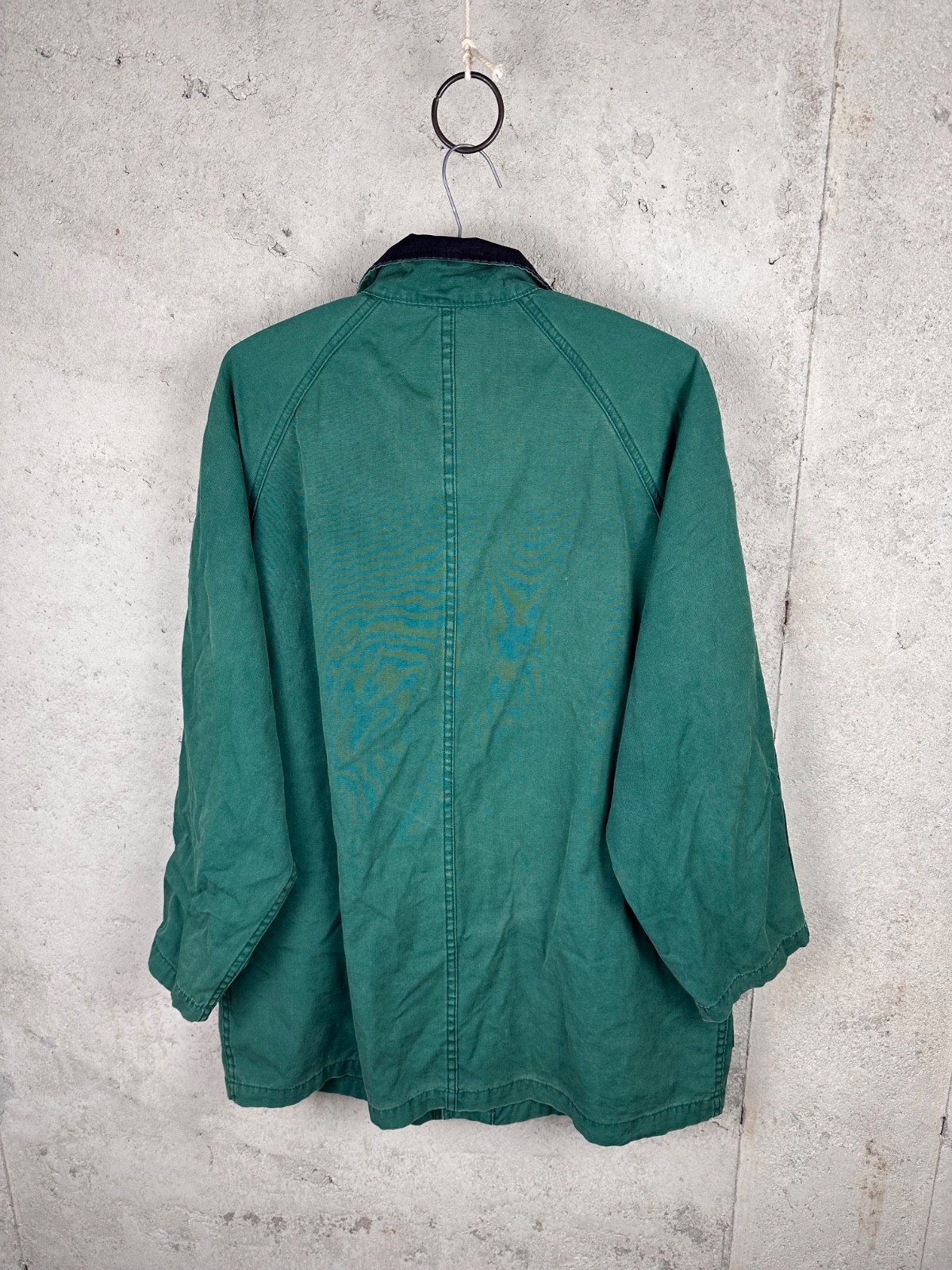 Vintage 90s Basic People Everywear Kelly Green All Cotton Fireman Clasp Jacket M