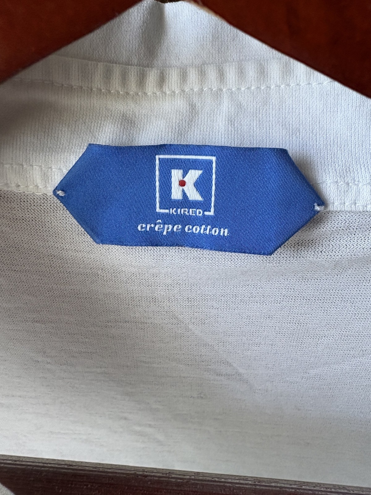 Kired by Kiton-White Crêpe Cotton Polo-Made in Italy-Size 54/Large- Luxury $300+