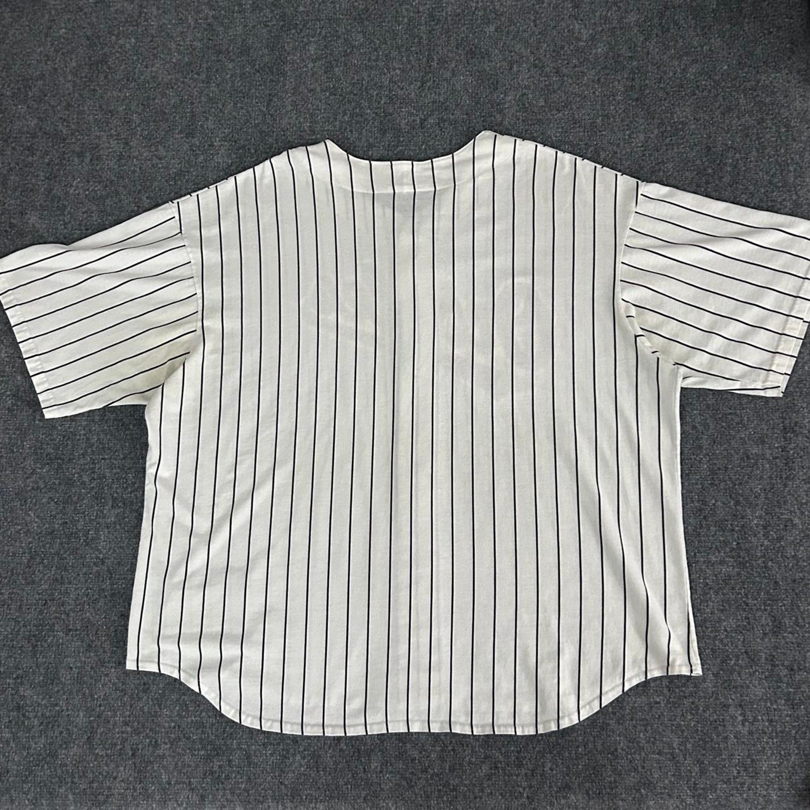 Vintage 90s Majestic Baltimore Orioles Script Logo Pinstripe Baseball Jersey 2XL