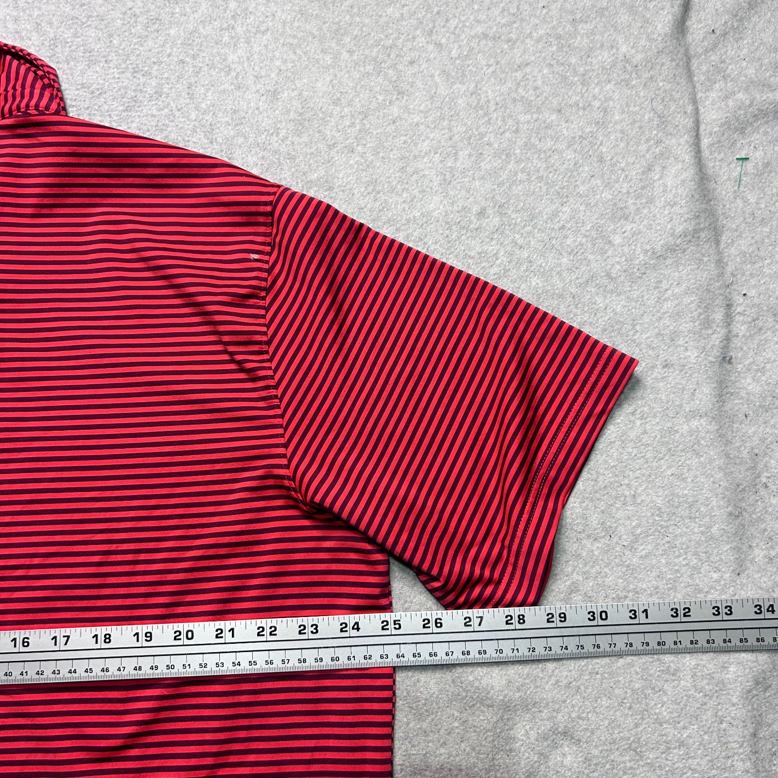 Walter Hagen Golf Polo Shirt Mens XL Red Striped Performance Stretch Casual
