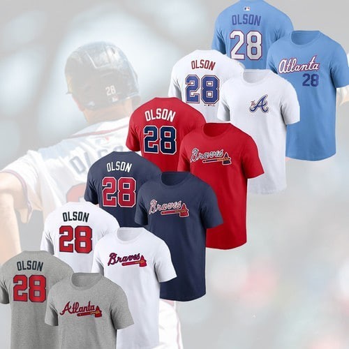 HOT! Matt #28 Olson Atlanta 2026 Player Name & Number For Braves Fans