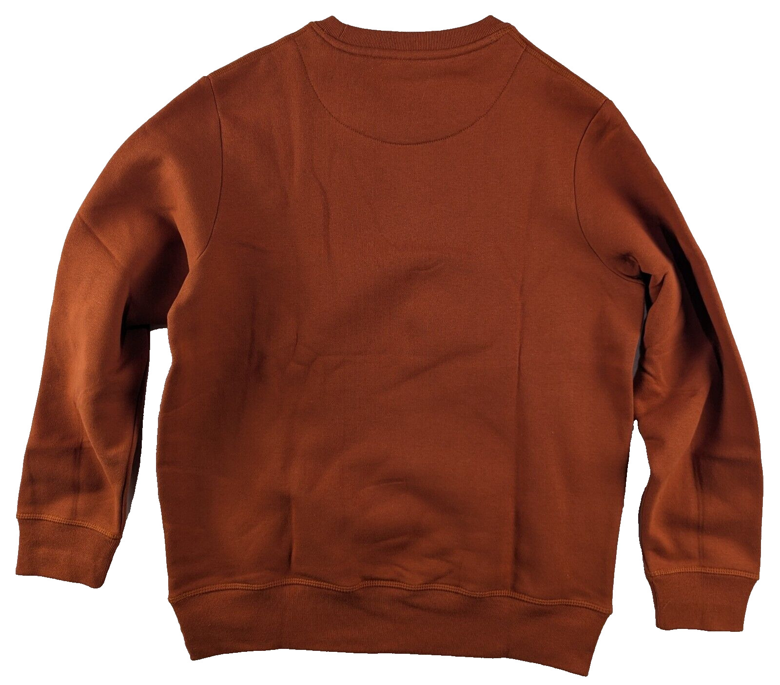 Topo Designs Mens S Burnt Orange Cotton Fleece Crewneck Pullover Sweatshirt NWOT