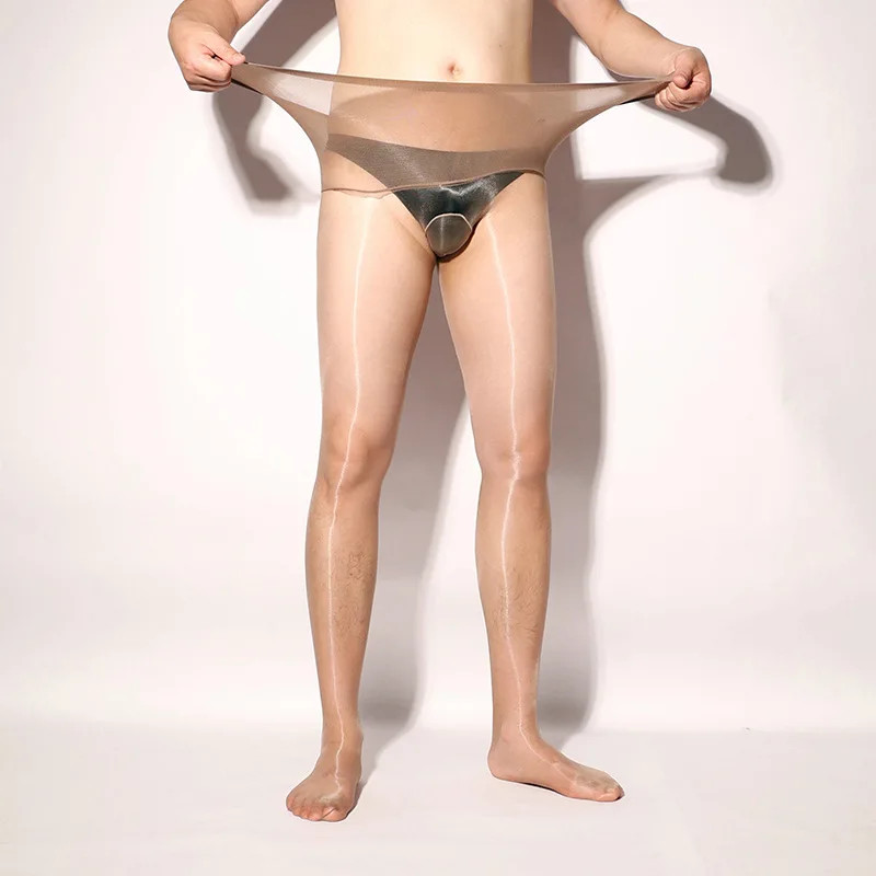 Seamless Plus Size Pantyhose Ultra-thin Invisible with Penis Cover Glossy Tights