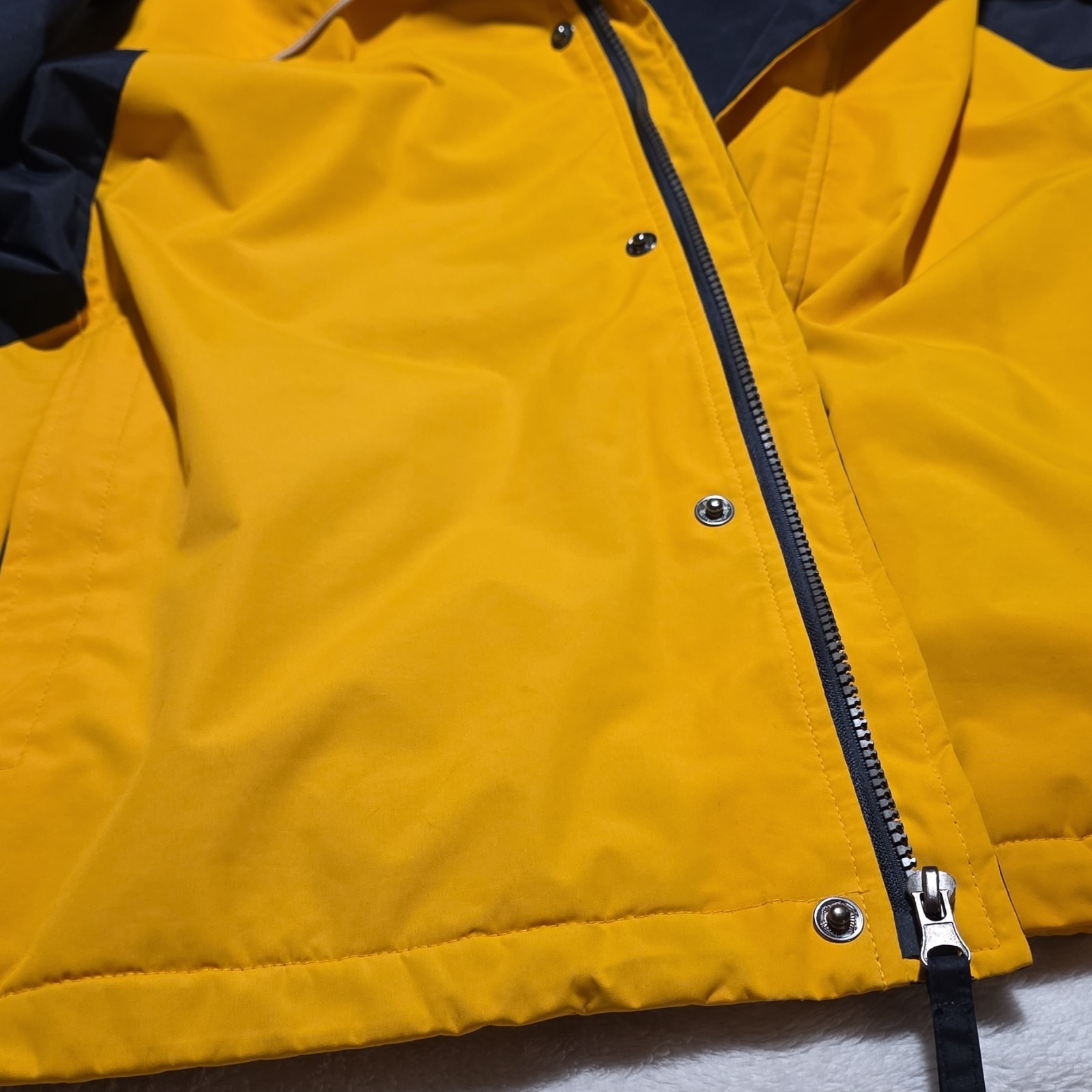 Y2K Arizona Jean Co Men’s L Yellow/Black Colorblock Hooded Full Zip Insulated