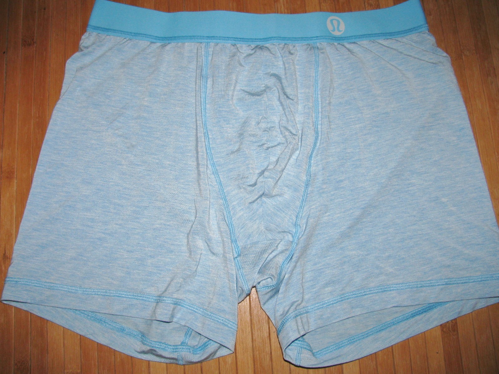 LULULEMON Boxer Briefs Size XL Modal Spandex LIGHT BLUE with CONTOUR Pouch NEW