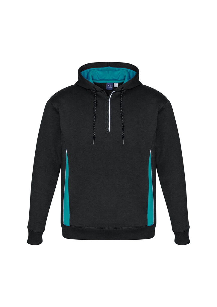 Biz Collection Adults Renegade Hoodie Jumper Modern ½ Zip Neck Mesh-lined hood