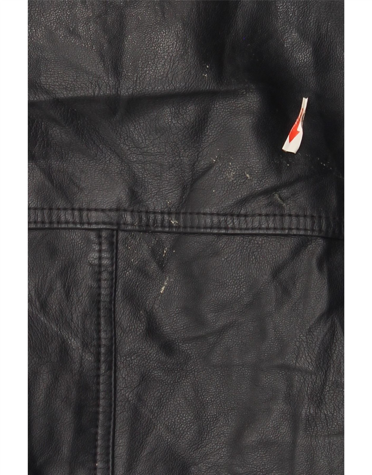 Tommy Hilfiger Mens Faux Leather Jacket UK 46 3XL Navy Blue Polyurethane DS09