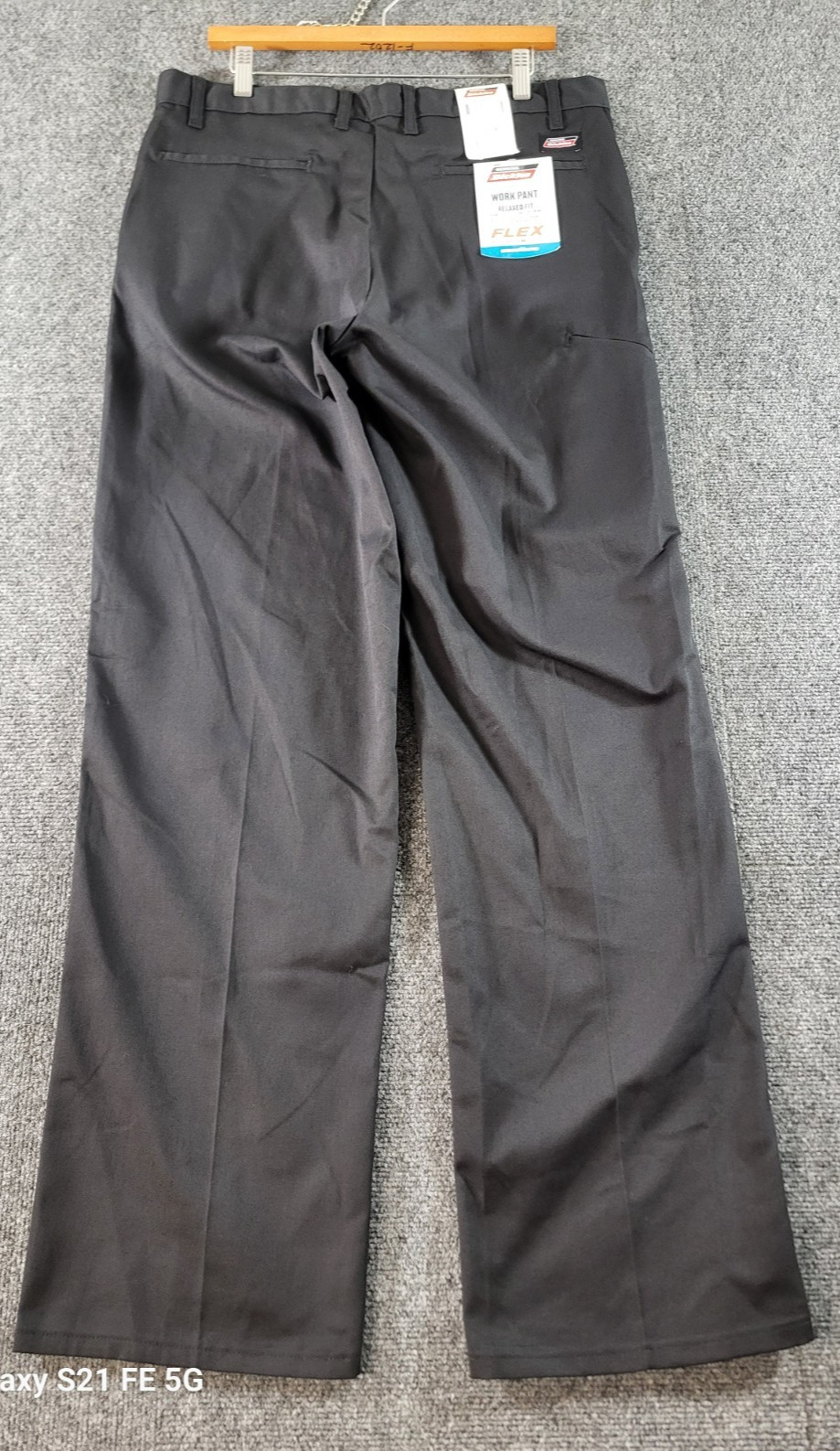 Dickies Relaxed Fit Flex Work Pants Mens 36×34 Black Straight Leg Poly/Cotton
