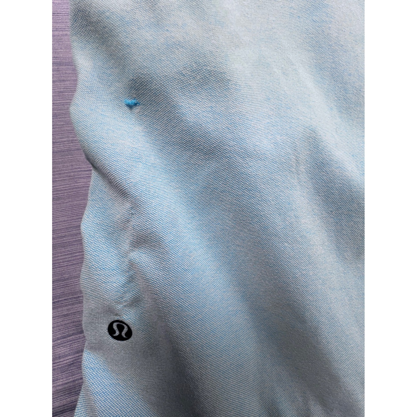 Lululemon Commission Shorts Mens 40 Light Blue Nylon Lycra Stretch Golf Athletic