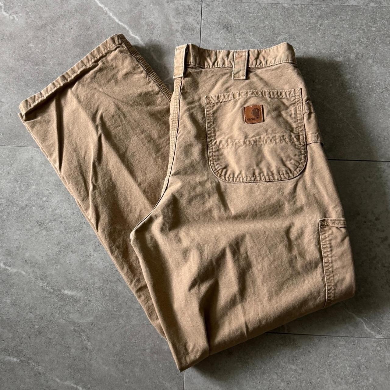 Vintage Carhartt B151 DKH Canvas Dungaree Carpenter Pants 36 x 32