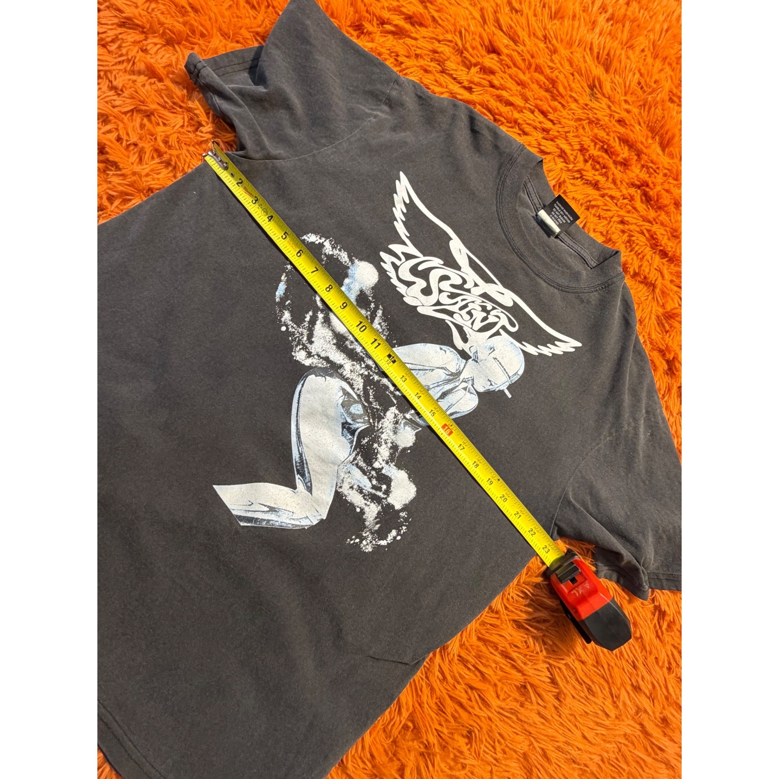 Saint Michael x Hajime Sorayama Graphic T-Shirt Faded Black Heavyweight Cotton L