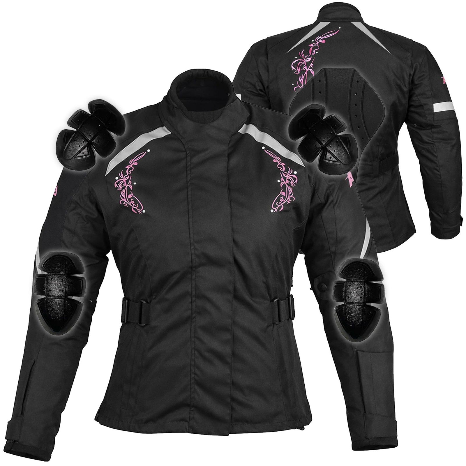 Waterproof Women’s Motorcycle Jacket with CE Armour – All-Weather Biker Coat