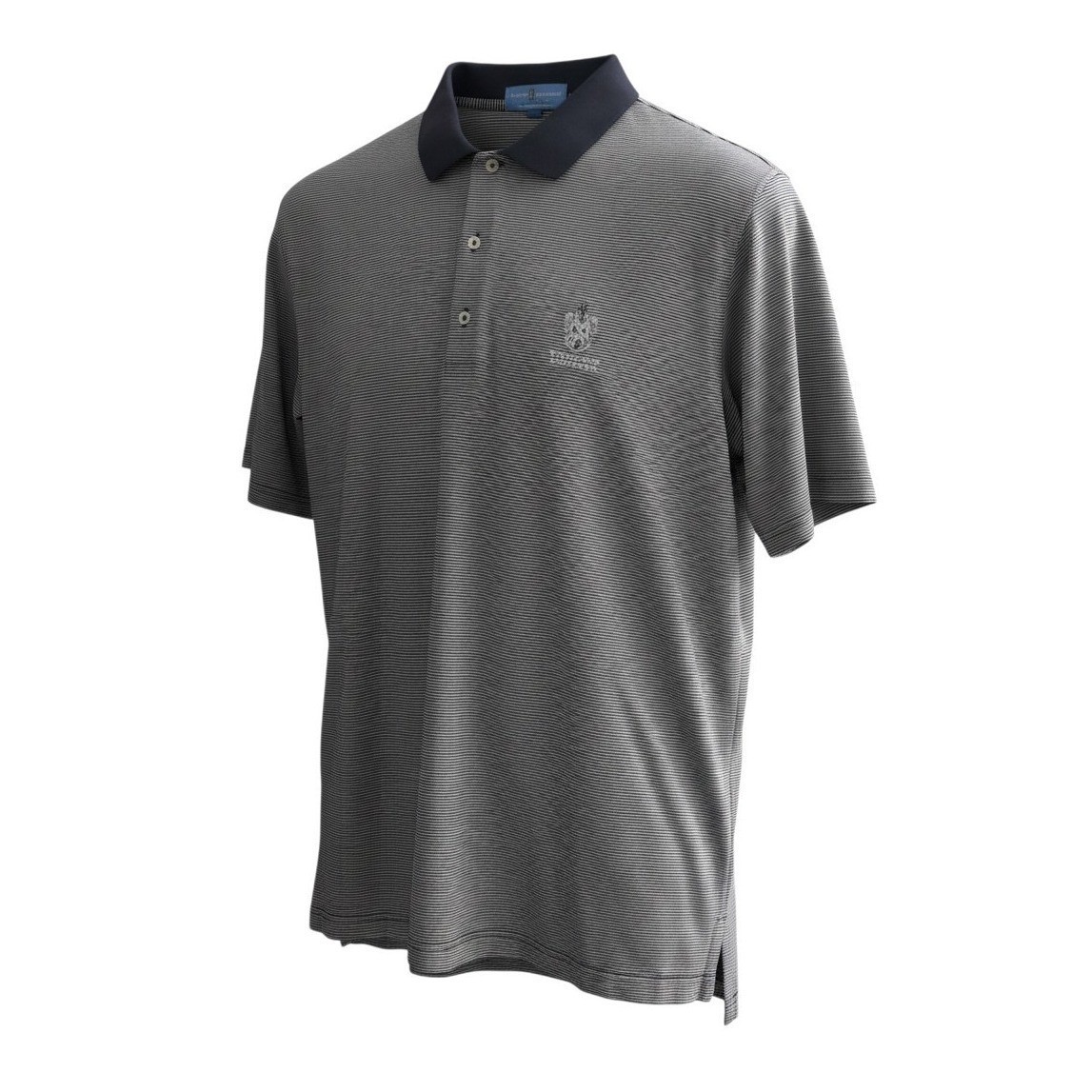 Fairway & Greene Mens Pureformance Polo Shirt XL Navy White Stripe Golf Club