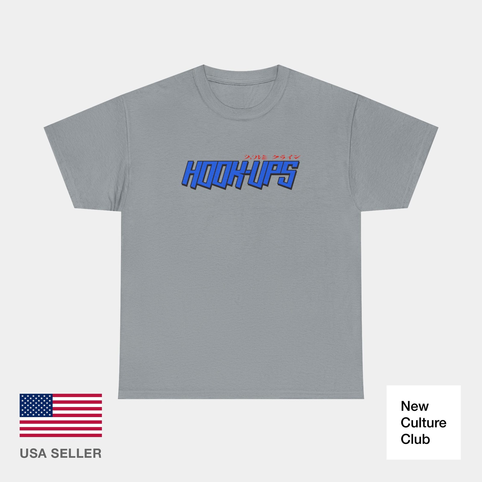 Hook-Ups Royal Blue Skateboard Logo Vintage Classic Skate TShirt Print