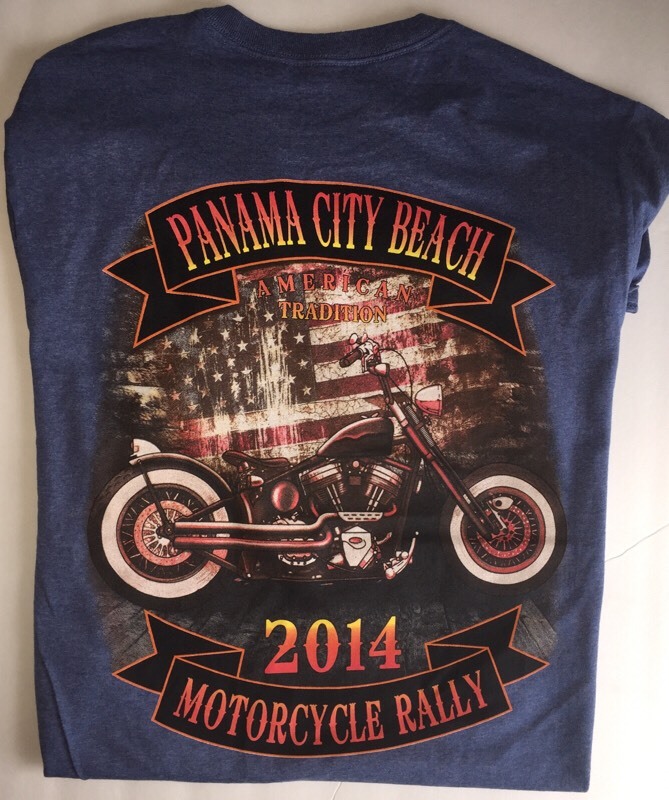 Panama City Beach Motorcycle Rally Bike Week graphic tee Shirt Size M, NEW