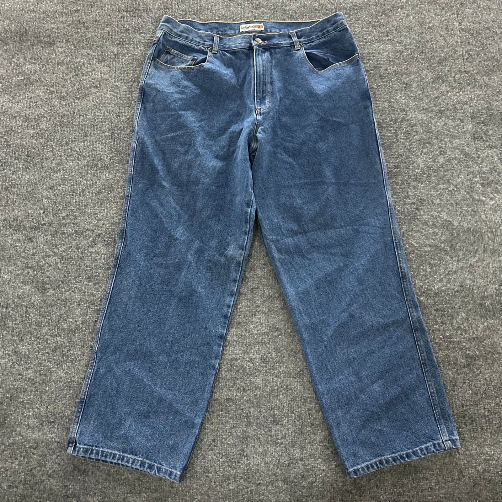 Timberland PRO Jeans Mens Size 36 Blue Straight Leg Rugged Denim Workwear Pants