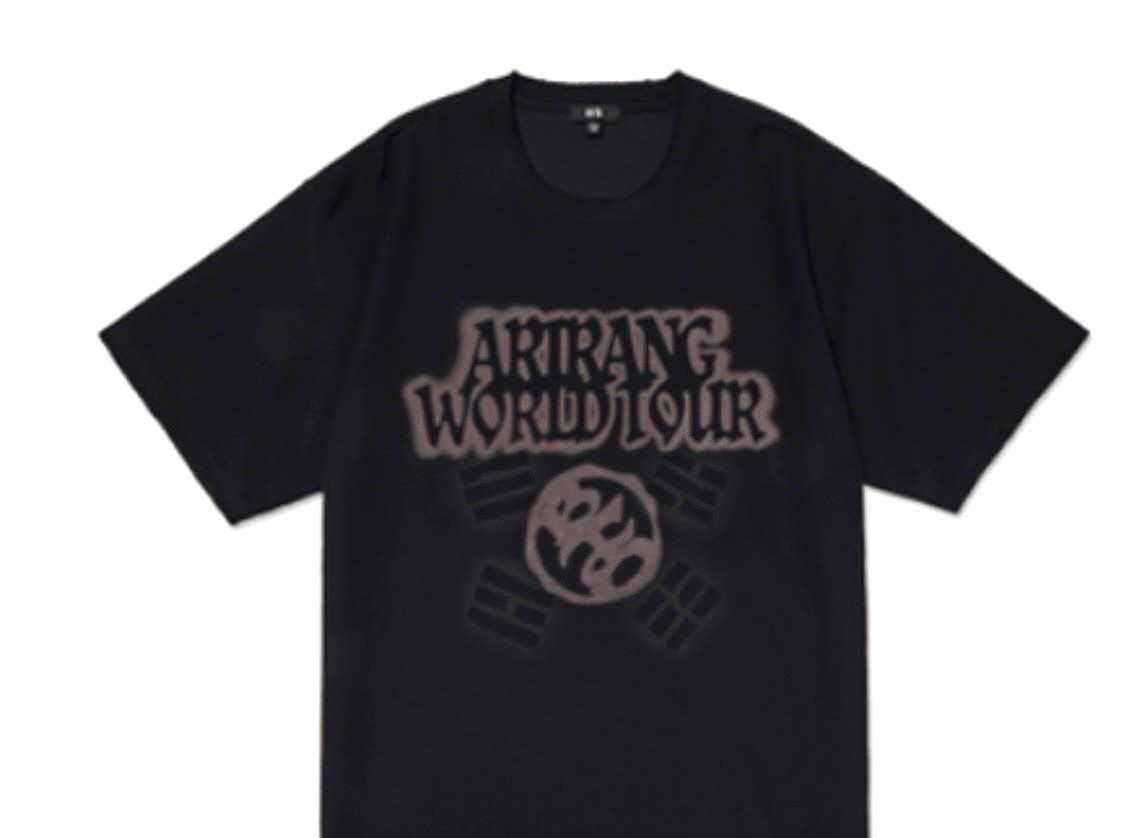 BTS Arirang World Tour Black Graphic Print Cotton Crew Neck T-Shirt XL